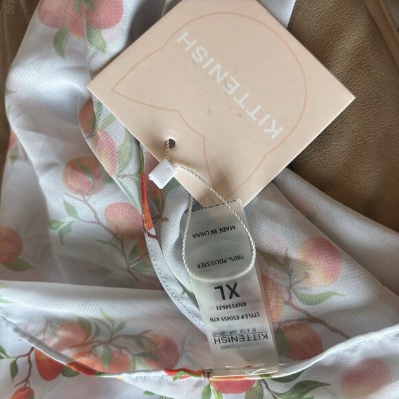 NWT Kittenish Sheer Swim Cover Up Peaches Women’s XL Resort Vacation. NWT FLAW! - Picture 2 of 10